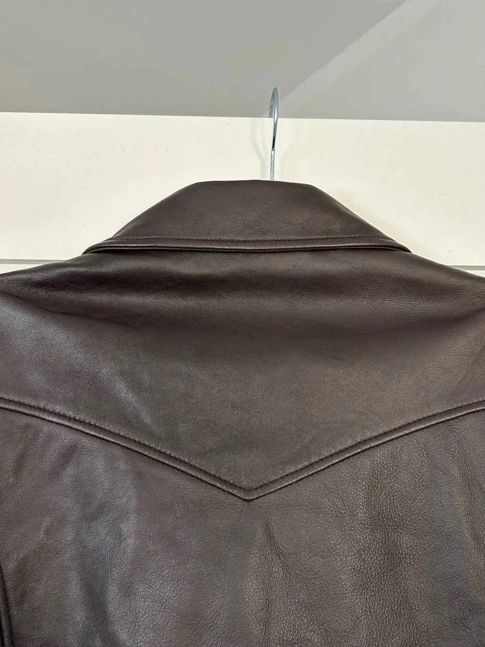 Frye Leather Moto Jacket Brown Size Small